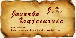 Javorko Krajčinović vizit kartica